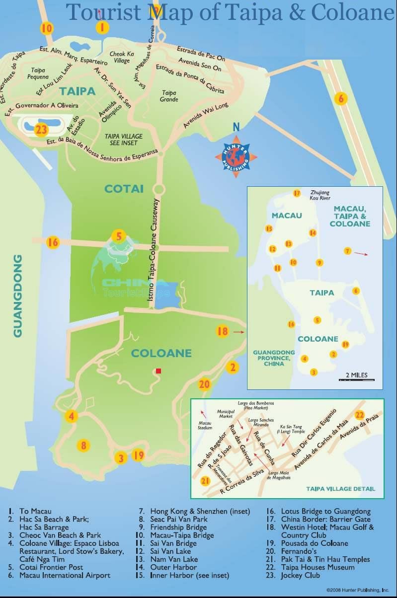 карта на остров Макао