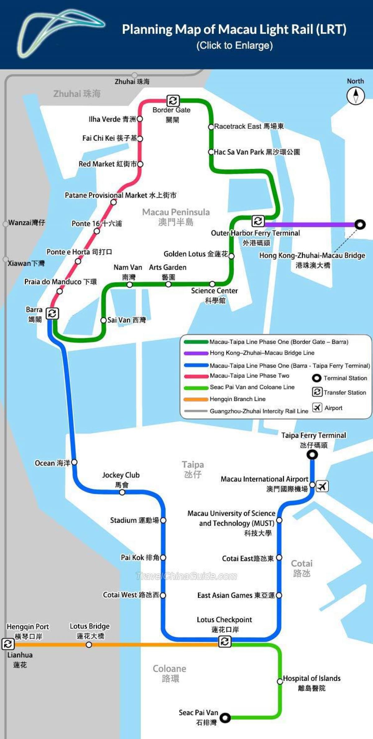 Карта на метрото Макао 