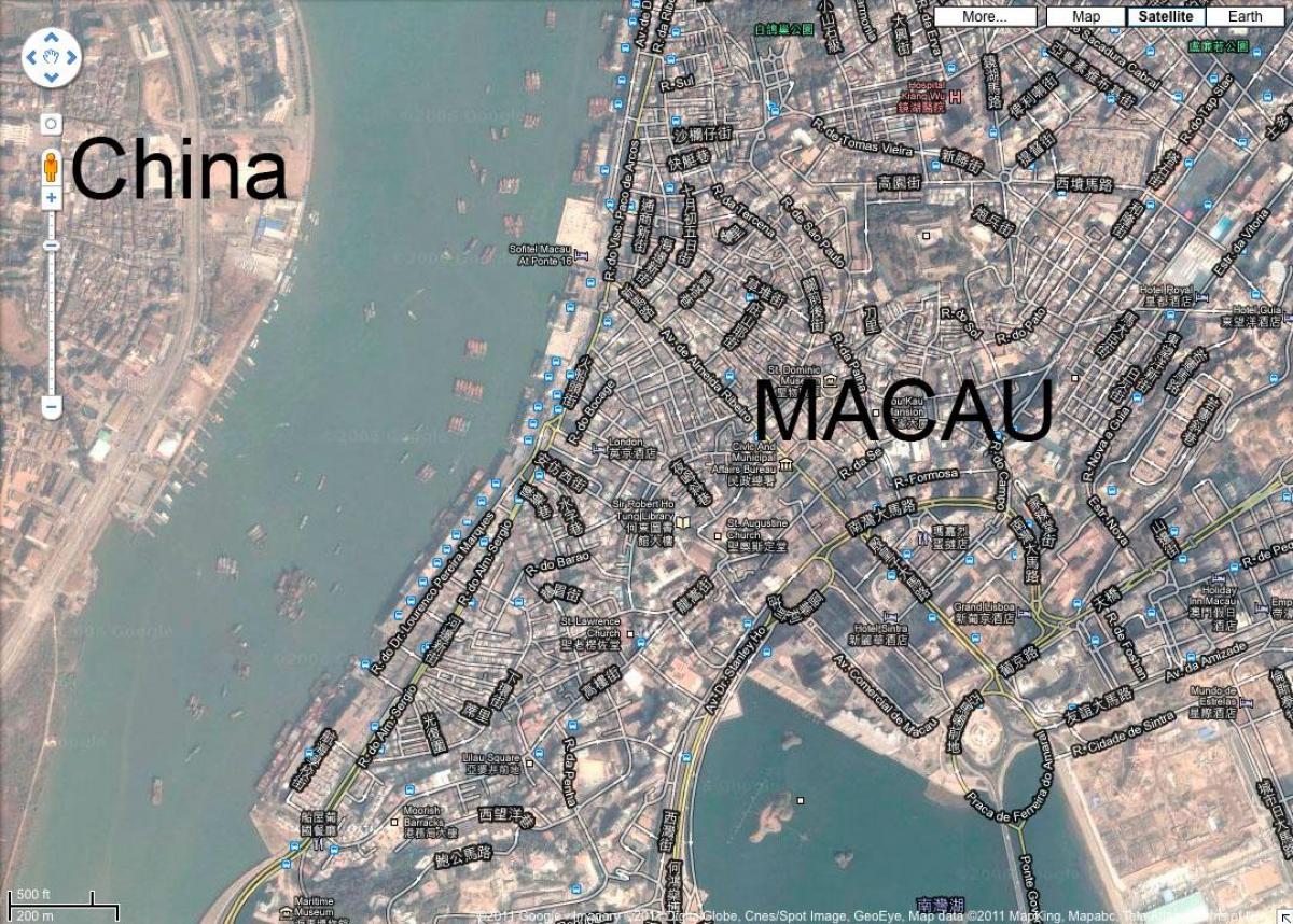 карта на Сан-малко Макао