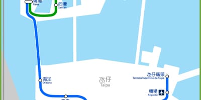 MTR Макао картата