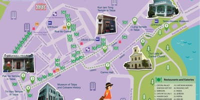 Безплатен транспорт Макао карта автобусни линии
