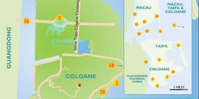 Карта на остров Макао