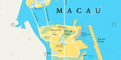 Макао, Китай карта